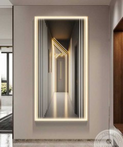 Gold Frame Unique 3D Motion Printed Wall Panel With Side Lighting